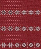 Knitted Christmas and New Year pattern vector