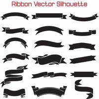 Ribbon banner vector elements set, Black Ribbons Set, Modern simple ribbons collection, Vector illustration.