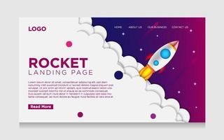 rocket style landing page for your business vector