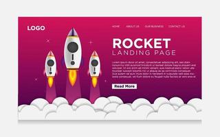 rocket style landing page for your business vector