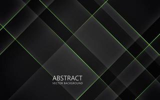 fondo negro abstracto moderno con composición de luz verde. eps10 vector