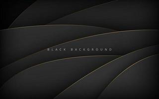 abstract black golden line curve overlap layers background. eps10 vector