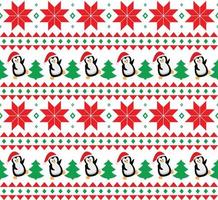 Merry Christmas seamless pattern with penguins,in vector. vector