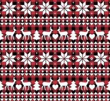 Buffalo plaid Christmas Jingle Bells on the background of the music page. Festive seamless pattern. Vector illustration.