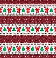 Knitted Christmas and New Year pattern esp 10 vector