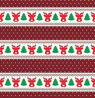 Knitted Christmas and New Year pattern esp 10 vector