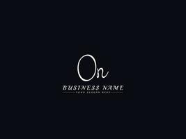 Signature On o n Logo Letter Vector Stock