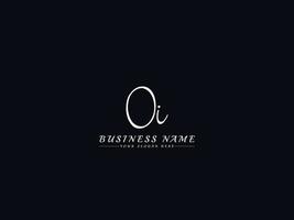 Signature Oi o i Logo Letter Vector Stock