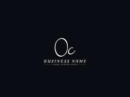 Signature Oc o c Logo Letter Vector Stock