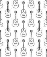 vector seamless guitars pattern and musical notes