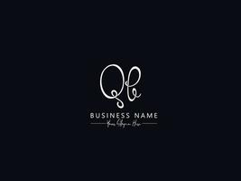 Abstract QB Signature Logo Letter Vector