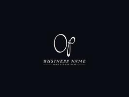 Signature Op o p Logo Letter Vector Stock