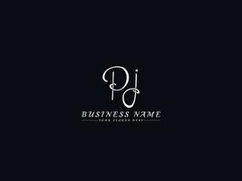 Initial Pj Signature Logo, Unique Pj Logo Letter Design vector