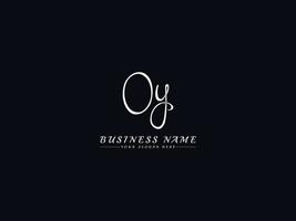 Signature Oy o y Logo Letter Vector Stock