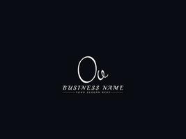 Signature Ov o v Logo Letter Vector Stock