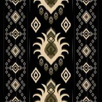 Paisley ikat. patrón étnico geométrico oriental afroamericano pakistán, asia, textil con motivos aztecas y bohemio. diseño para fondo, papel tapiz, estampado de alfombras, tela, batik, azulejo. vector patrón ikat.