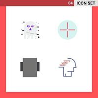 4 iconos creativos signos y símbolos modernos de avatar rotar creencias de halloween elección elementos de diseño vectorial editables vector