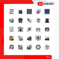 paquete de iconos vectoriales de stock de 25 signos y símbolos de línea para el código flecha cerrar descargar elementos de diseño vectorial editables en la nube vector