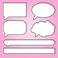 Bundle set message bubble chat free vector