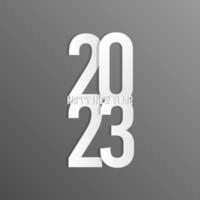 Happy new year 2023 minimalist design free vector