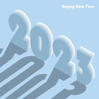 Happy new year 2023 minimalism design vector