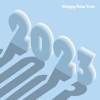 Happy new year 2023 minimalism design vector