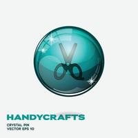 handicrafts 3D Buttons vector