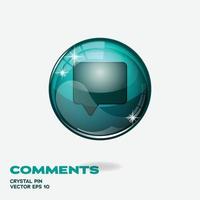 Comments 3D Buttons vector