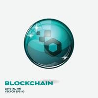 Blockchain 3D Buttons vector