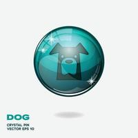 perro botones 3d vector