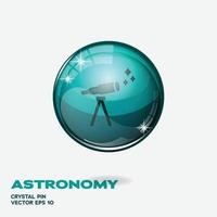 astronomia botones 3d vector