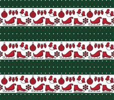Knitted Christmas and New Year pattern. Wool Knitting Sweater Design. Wallpaper wrapping paper textile print. vector