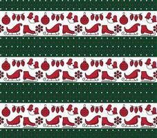 Knitted Christmas and New Year pattern. Wool Knitting Sweater Design. Wallpaper wrapping paper textile print. vector