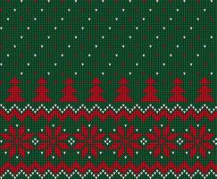 Knitted Christmas and New Year pattern in cow. Wool Knitting Sweater Design. Wallpaper wrapping paper textile print. vector