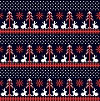 New Year s Christmas pattern pixel vector illustration eps