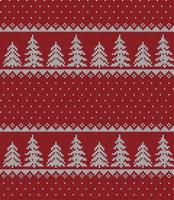 Knitted Christmas and New Year pattern in cow. Wool Knitting Sweater Design. Wallpaper wrapping paper textile print. vector