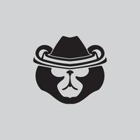 A minimal mafia bear logo. An excellent logo suitable for any business. vector