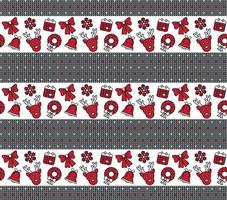 Knitted Christmas and New Year pattern. Wool Knitting Sweater Design. Wallpaper wrapping paper textile print. vector