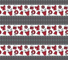 Knitted Christmas and New Year pattern. Wool Knitting Sweater Design. Wallpaper wrapping paper textile print. vector