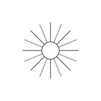 Outline vector fireworks icon isolated on white background.