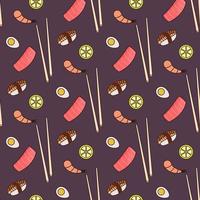 asian food pattern vector