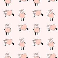 sheep seamless pattern vector