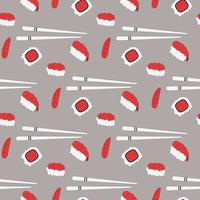 sushi seamless pattern vector