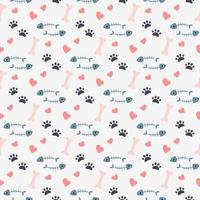 pets pattern with cartoon print vector