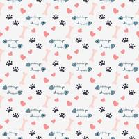 pets pattern with cartoon print vector