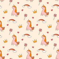 pattern design with unicorn vector