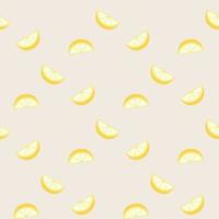 seamless pattern with lemon pieces vector