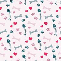 pets pattern with cartoon print vector