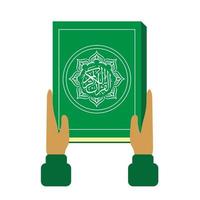 el corán es el libro sagrado de los musulmanes vector