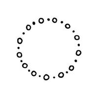 Hand drawn circle dot badge. vector